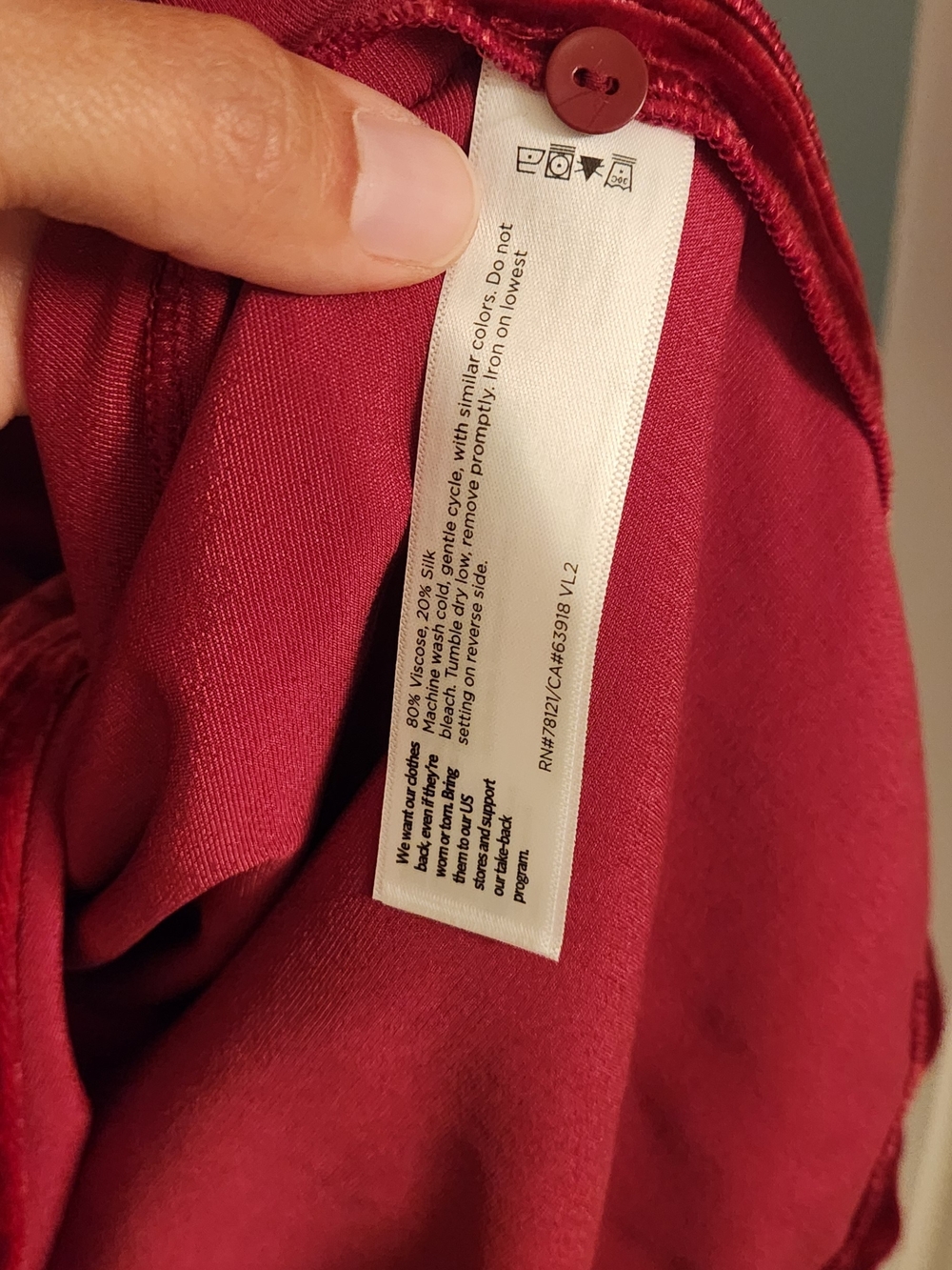 Eileen Fisher Size Xl Red Velvet Midi Swing Dress Christmas Party Nwt - Picture 8 of 10